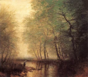 Waterside Scene with Figure